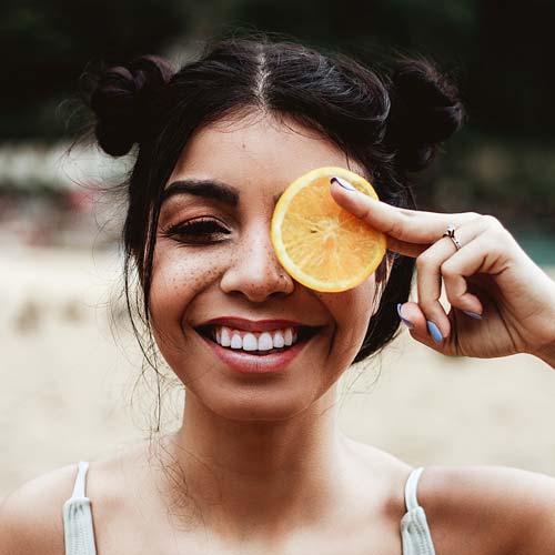 Girl Orange Around Her Eye After Getting Vitamin Shots in Whitefish